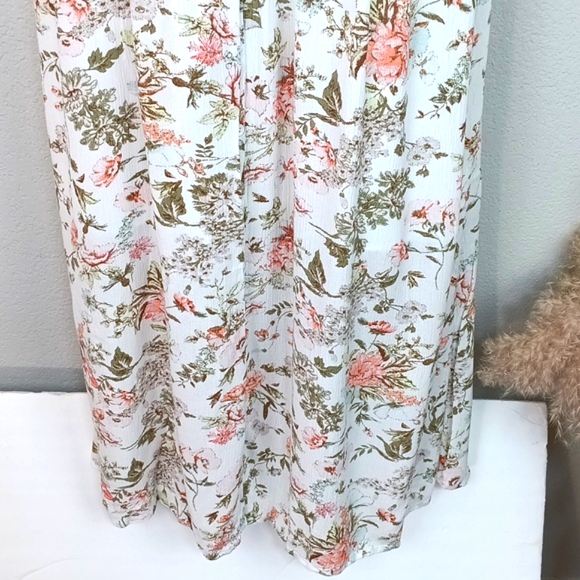 Frye Women Floral Sleeveless Button Front Midi Dress Boho Cottagecore sz XL - Picture 9 of 16